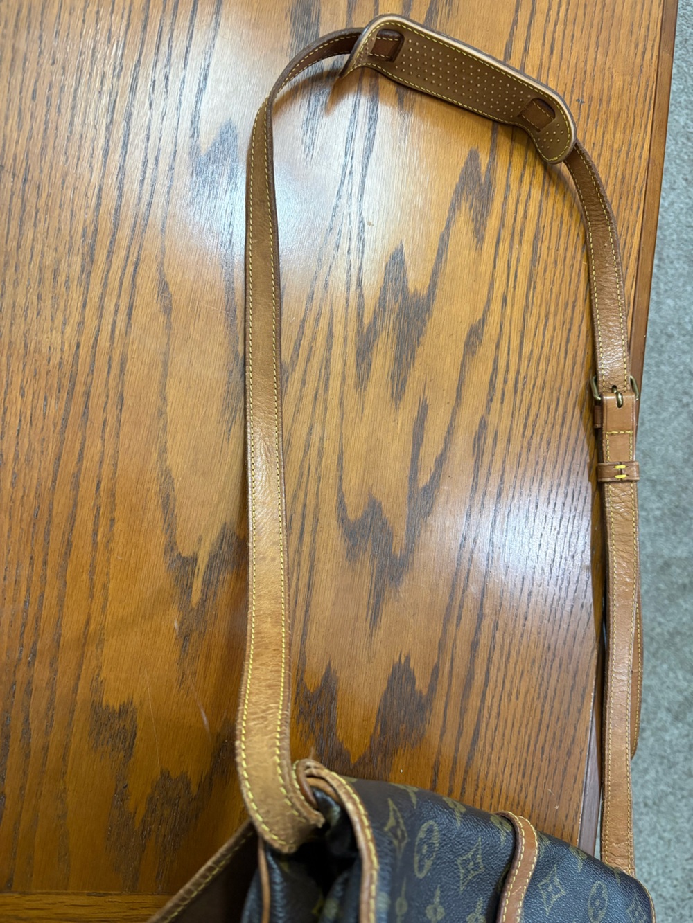 Louis Vuitton Saumur Monogram Canvas Crossbody Bag in Brown - Picture 12 of 14